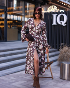 Violeta Linen Dress – Elegant Long Sleeve Dress