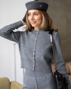 Knit Set – Cardigan & Shorts