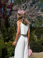 Women's Linen Two-Piece Set with Tie — Confeti