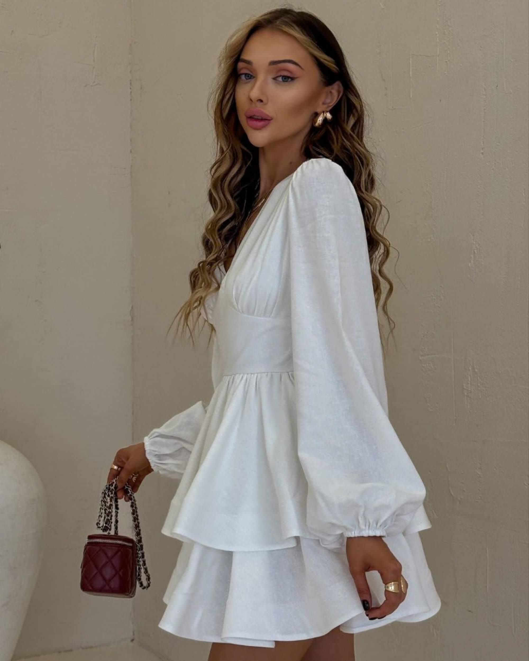 Linen V‑Neck Dress – Feminine Summer Linen Dress