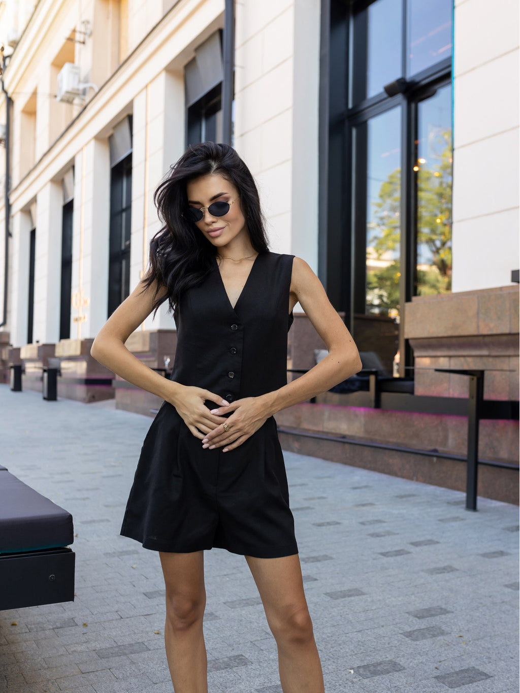 Women's Linen Shorts Set LIONSHORT — Summer Co-ord
