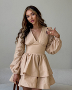 Linen V‑Neck Dress – Feminine Summer Linen Dress