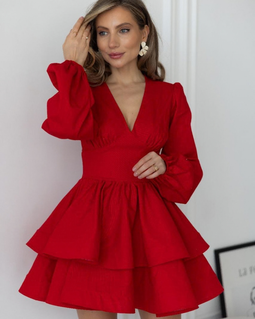 Linen V‑Neck Dress – Feminine Summer Linen Dress