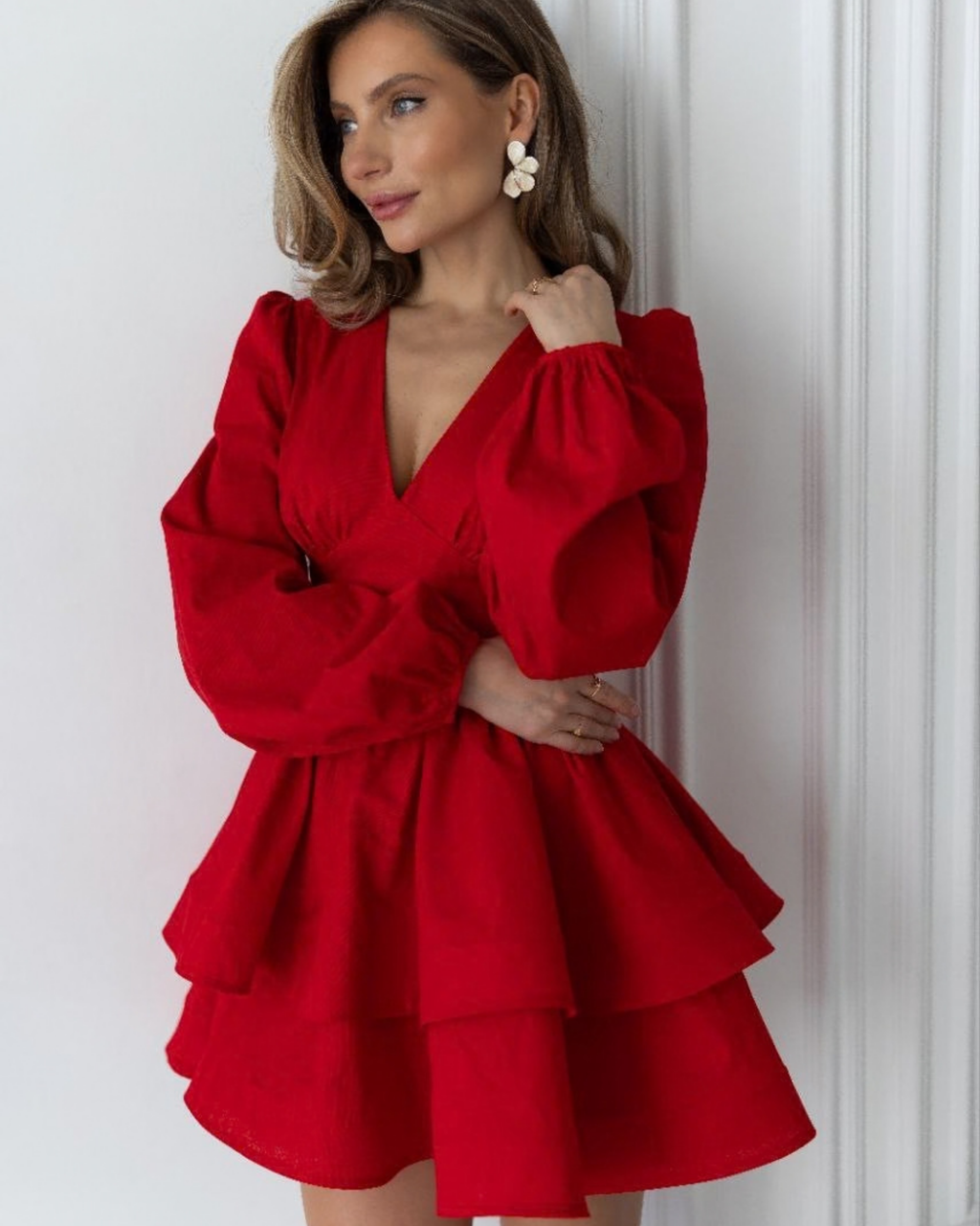 Linen V‑Neck Dress – Feminine Summer Linen Dress