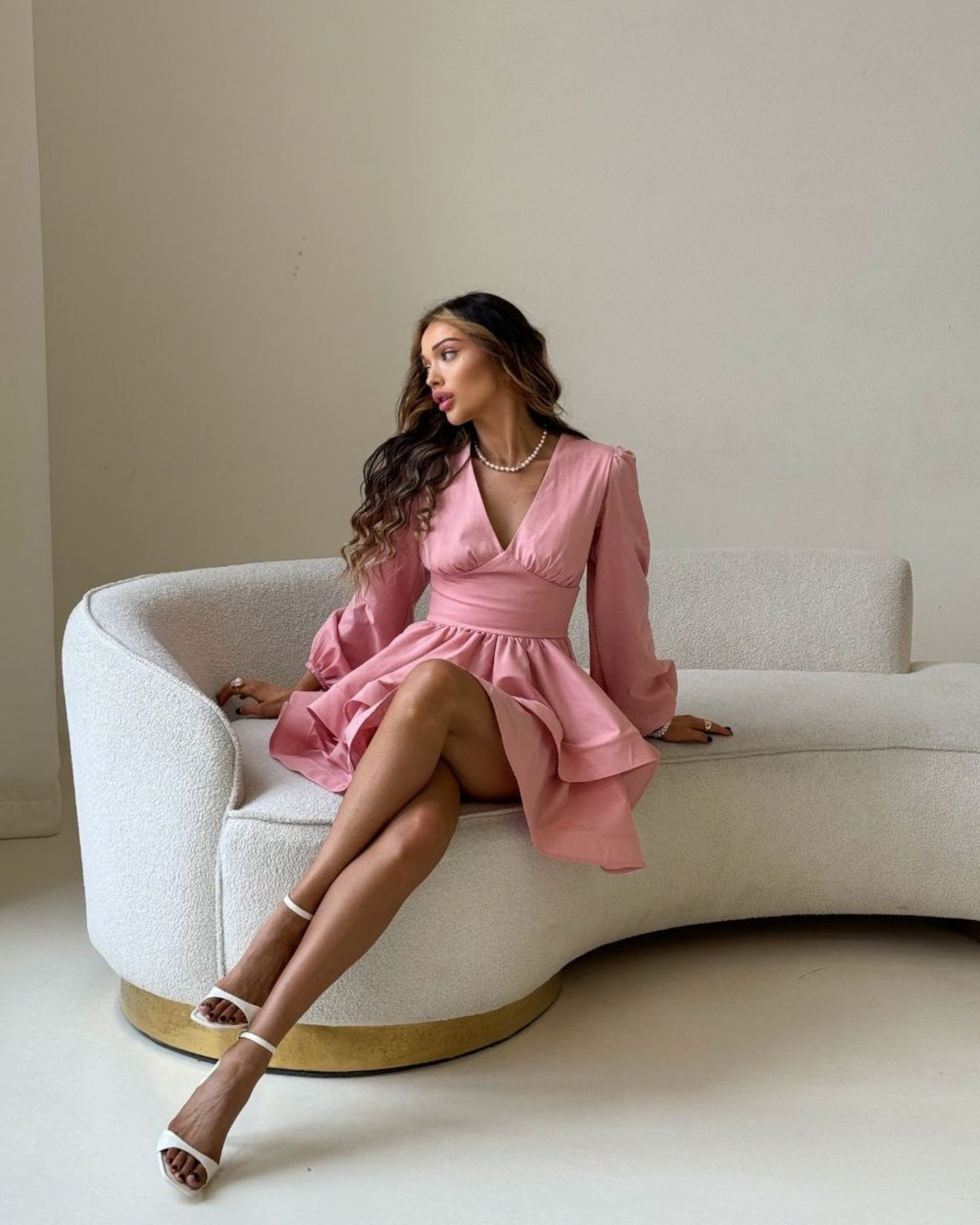 Linen V‑Neck Dress – Feminine Summer Linen Dress