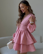 Linen V‑Neck Dress – Feminine Summer Linen Dress