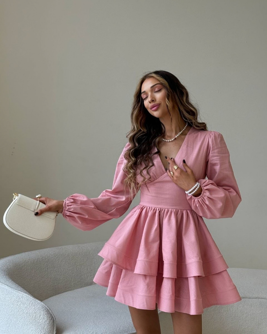 Linen V‑Neck Dress – Feminine Summer Linen Dress