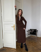 Polo Knit Midi Dress