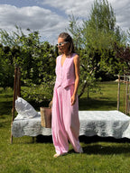 Women's Linen Two-Piece Set LION — Coordinated Summer Look