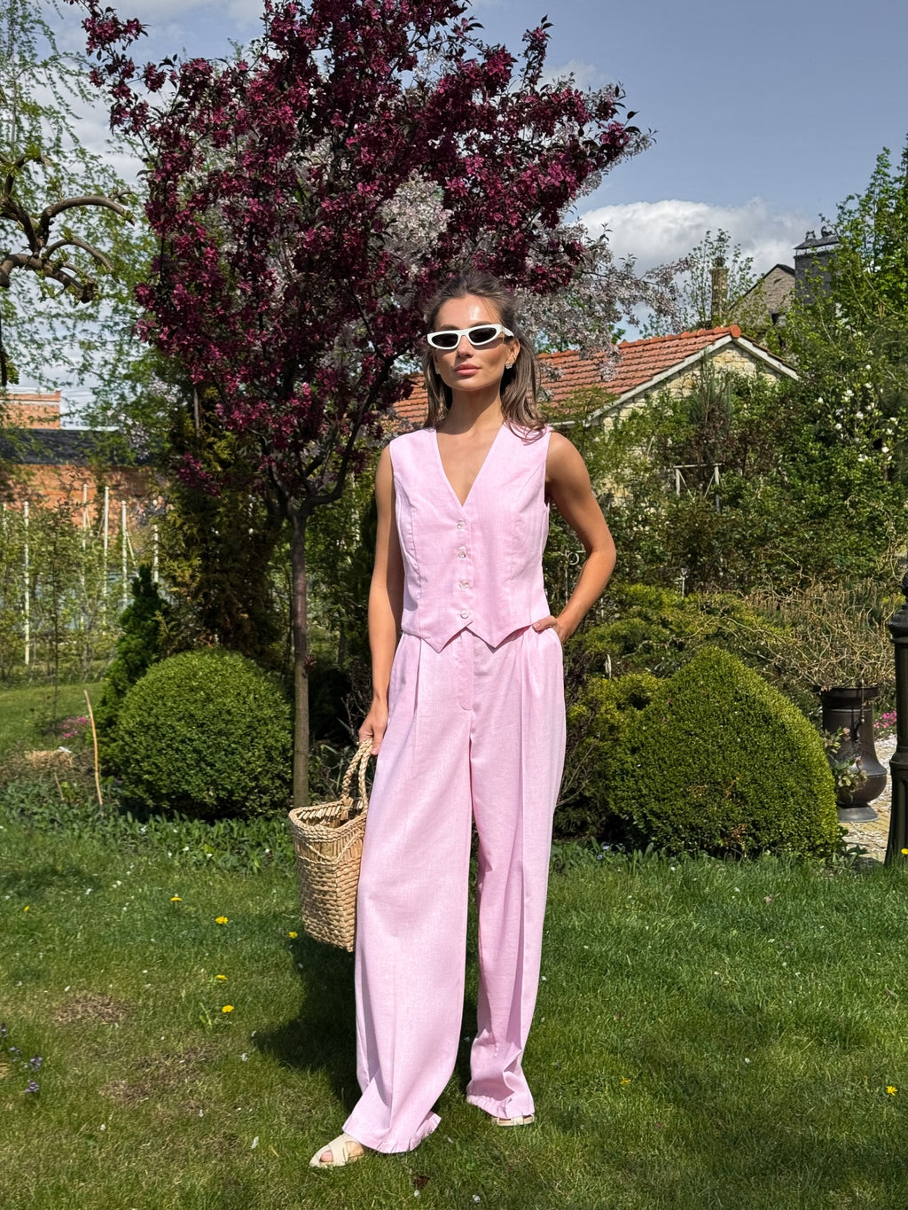 Women's Linen Two-Piece Set LION — Coordinated Summer Look