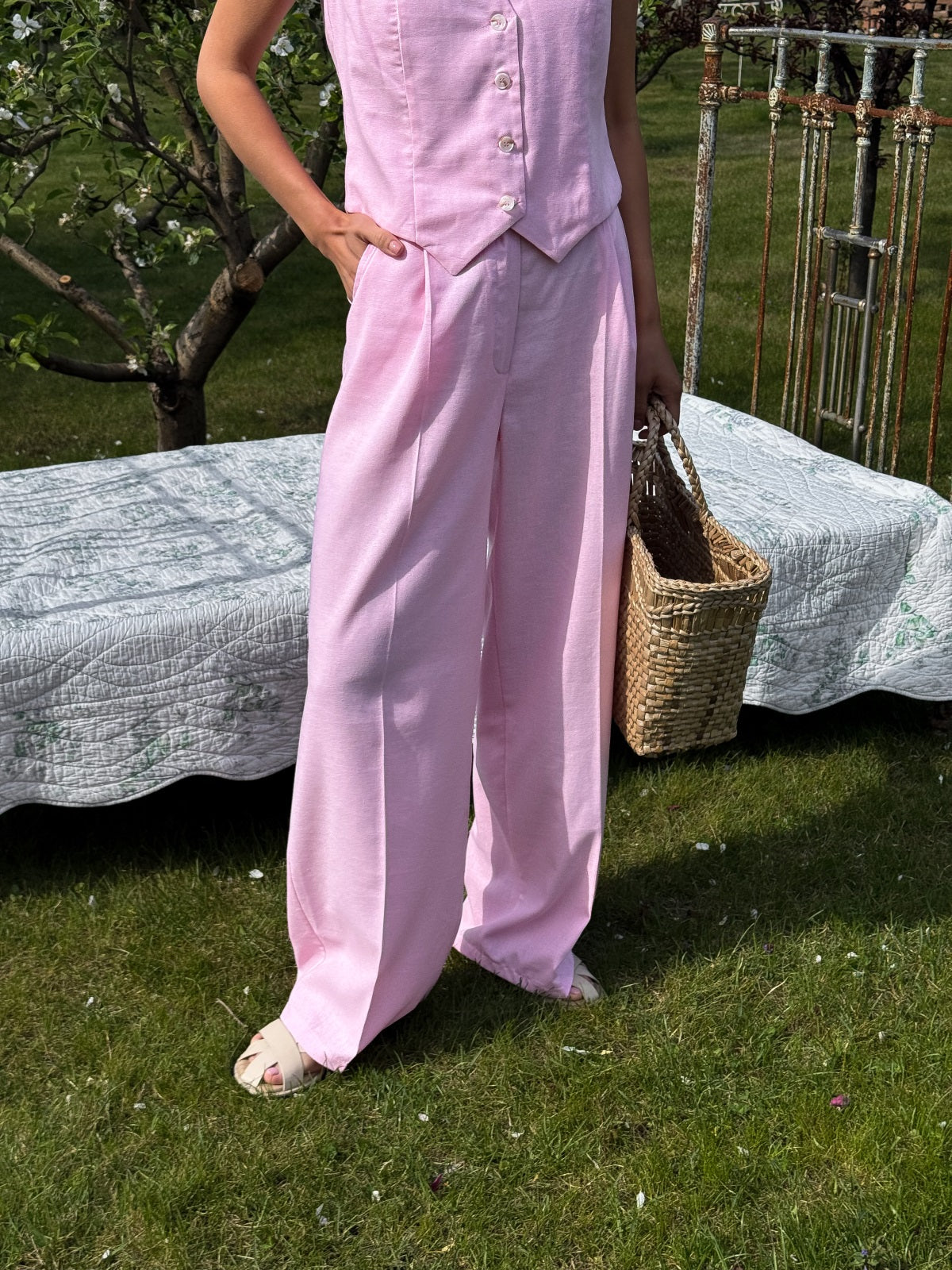 Women's Linen Two-Piece Set LION — Coordinated Summer Look