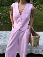 Women's Linen Two-Piece Set LION — Coordinated Summer Look