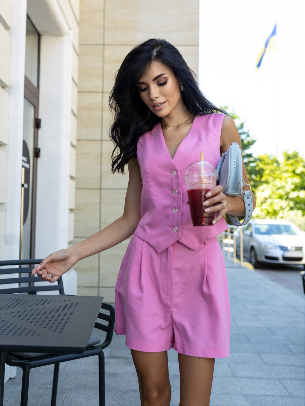 Women's Linen Shorts Set LIONSHORT — Summer Co-ord