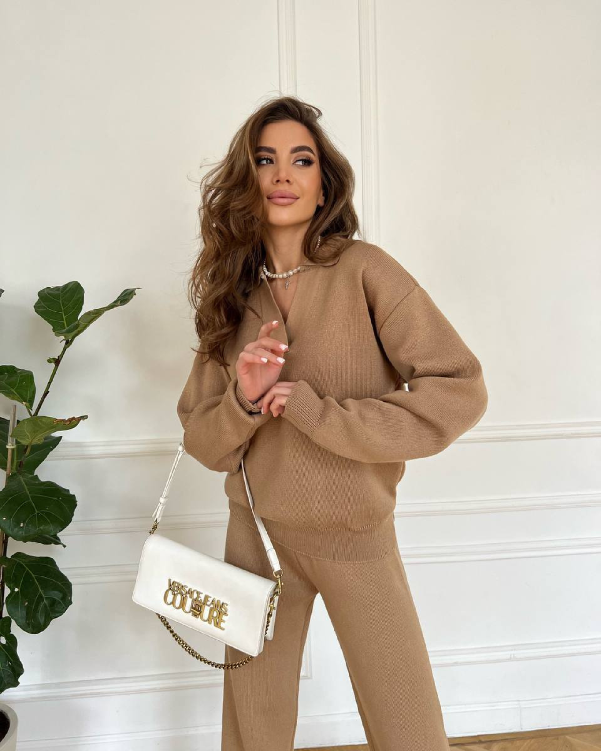 Cotton Knit Two-Piece Set