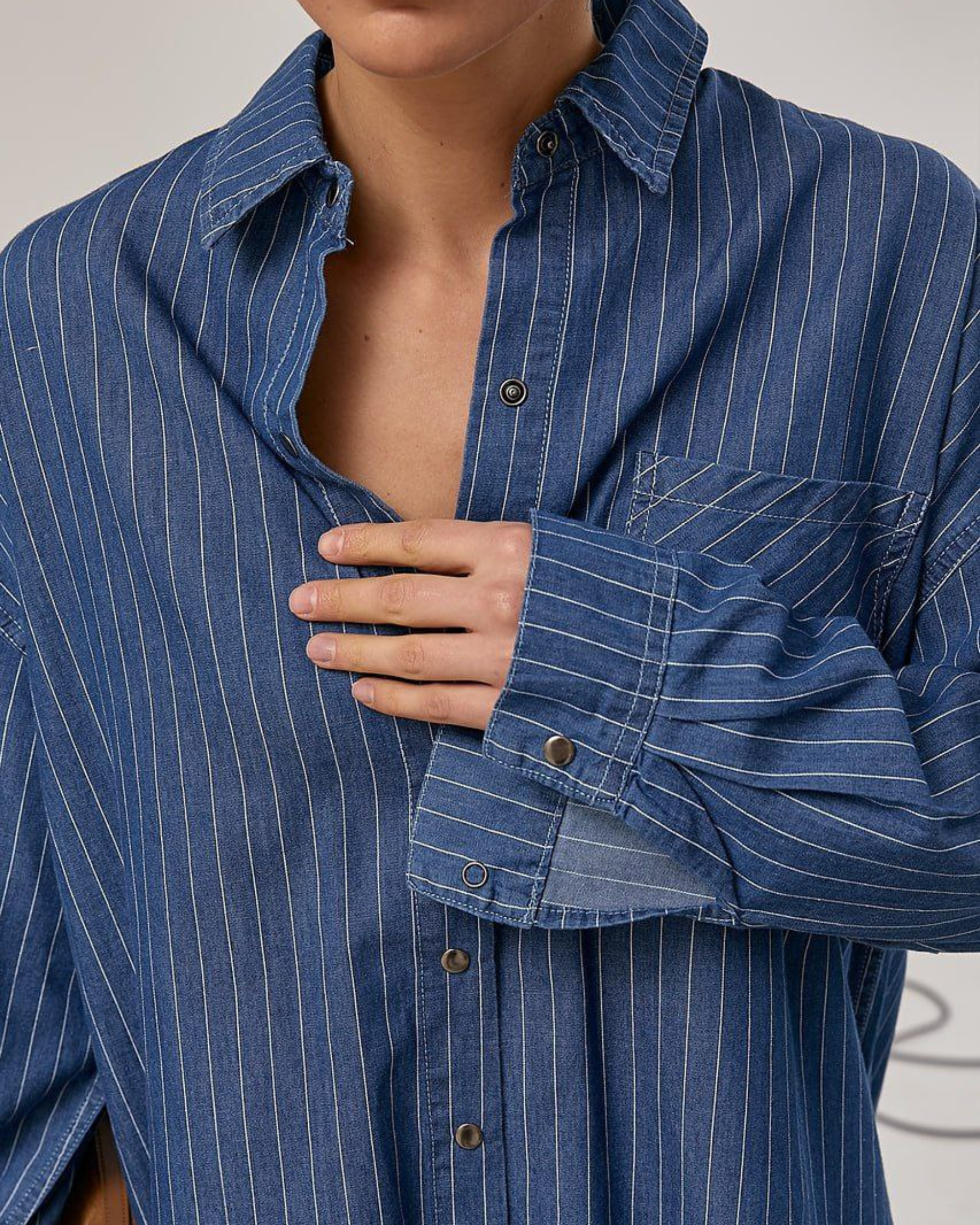 Oversized Striped Cotton Shirt