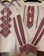 Red Geometric Embroidery – Vyshyvanka –  Men