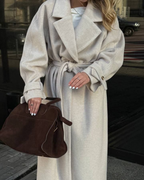 Oversized Llama Wool Wrap Coat