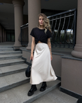 Satin Midi Skirt