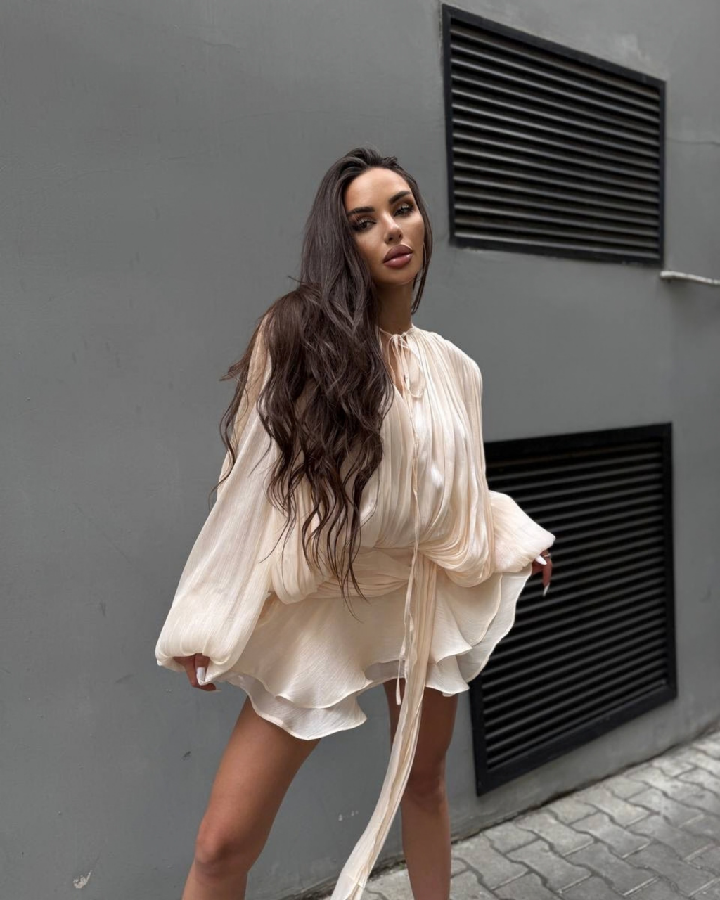 Silk Mini Dress with Shorts Lining – Elegant Lightweight Summer Dress