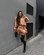 Silk Mini Dress with Shorts Lining – Elegant Lightweight Summer Dress