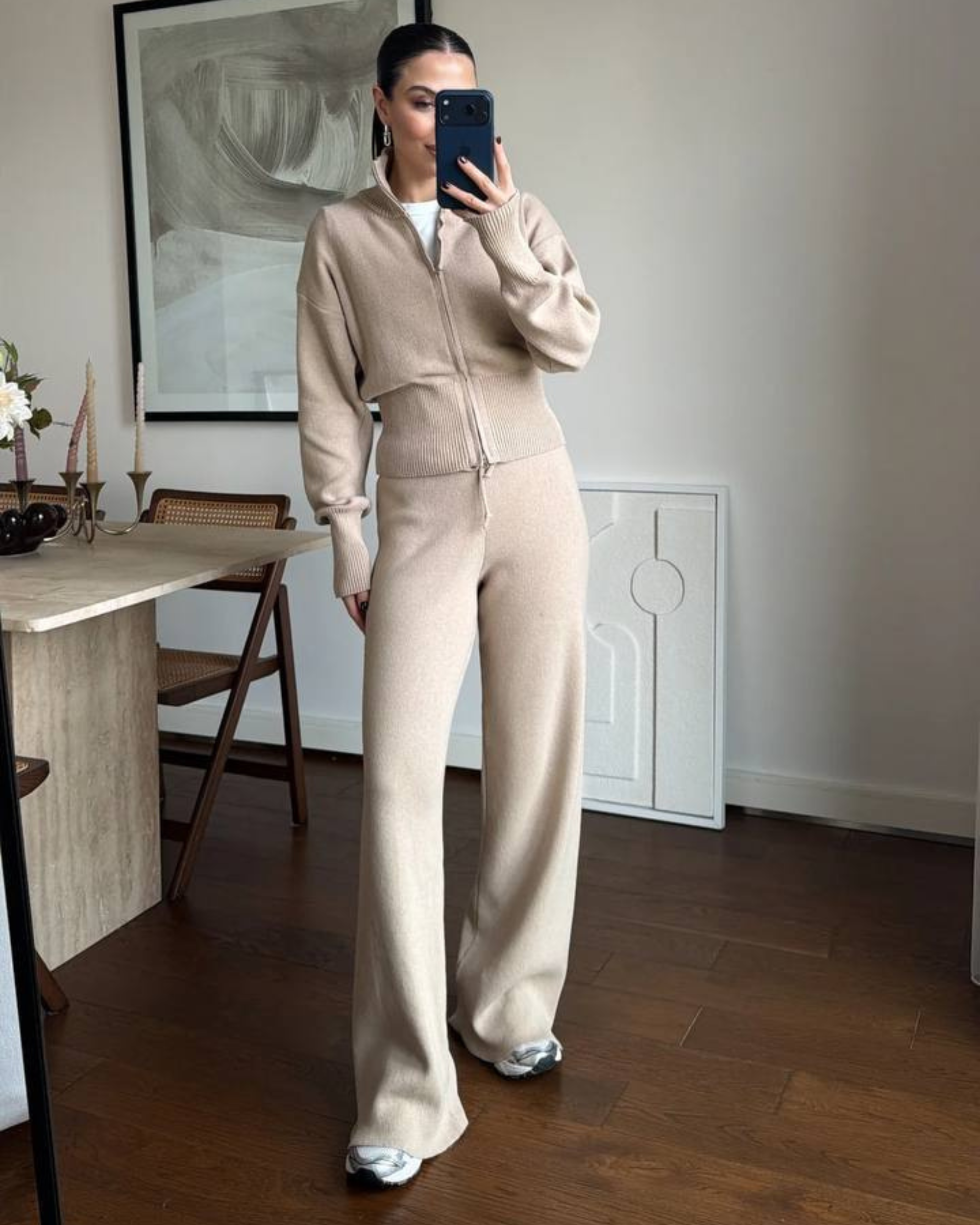 Cotton Zip Lounge Set