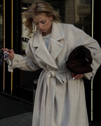 Oversized Llama Wool Wrap Coat