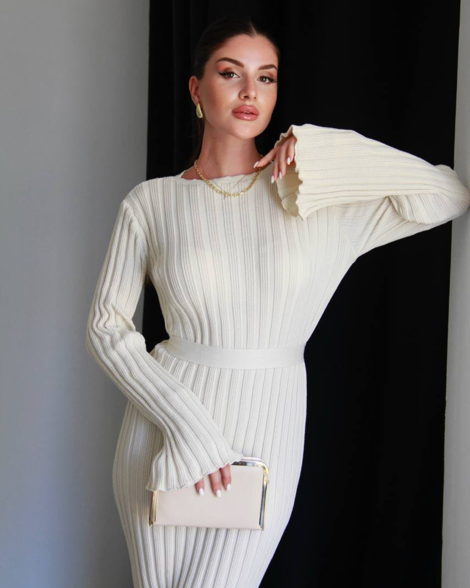 Ribbed Knit Maxi Dress