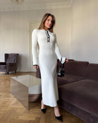 Polo Knit Midi Dress