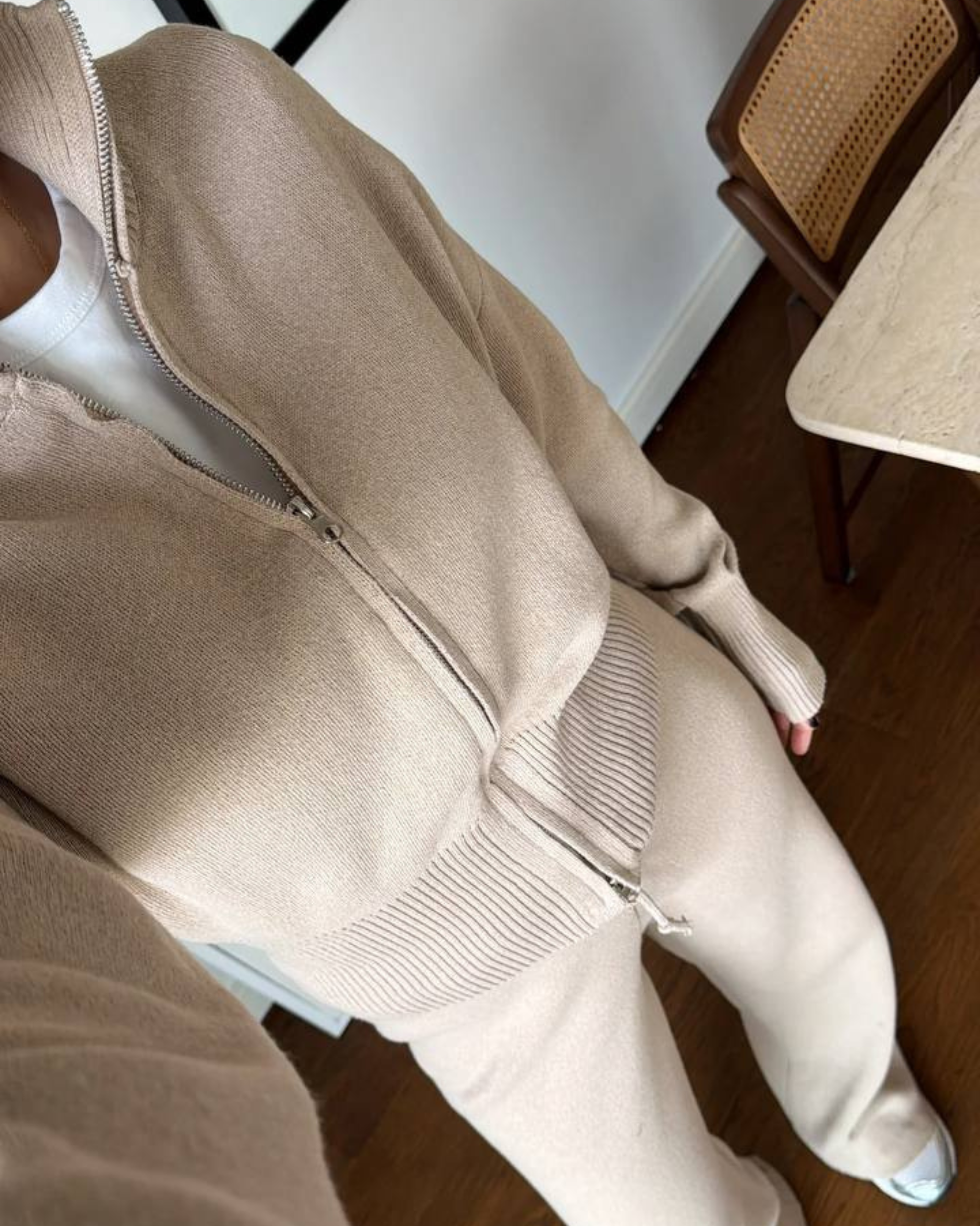 Cotton Zip Lounge Set