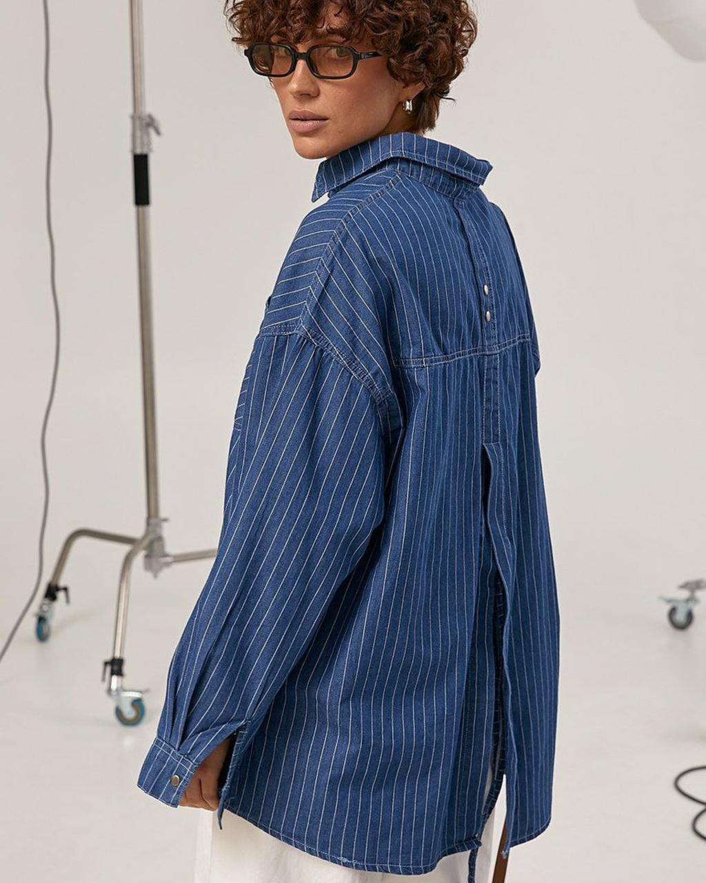 Oversized Striped Cotton Shirt