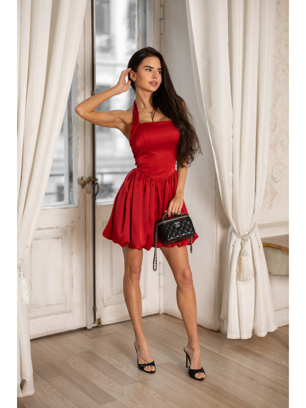 Women's Statement Midi Dress EXCITE — Premium Double Silk