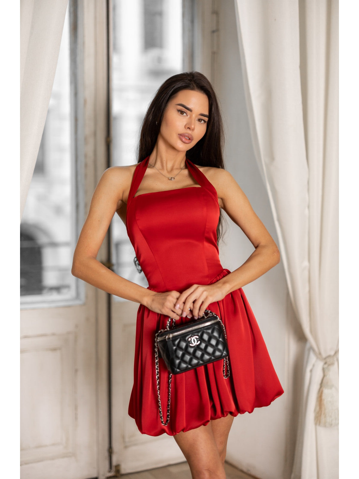 Women's Statement Midi Dress EXCITE — Premium Double Silk