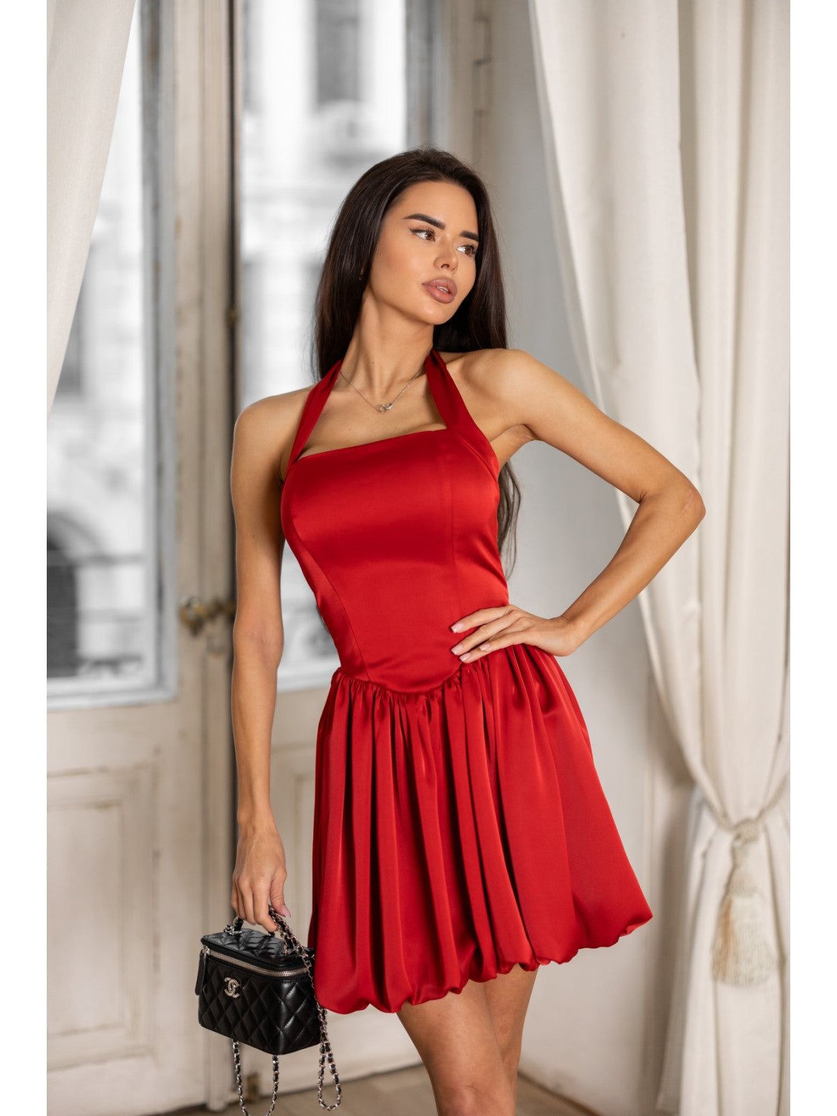 Women's Statement Midi Dress EXCITE — Premium Double Silk