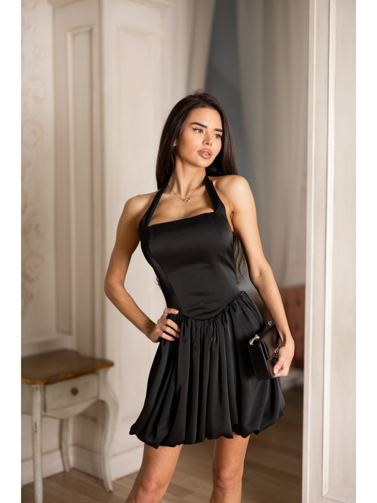 Women's Statement Midi Dress EXCITE — Premium Double Silk
