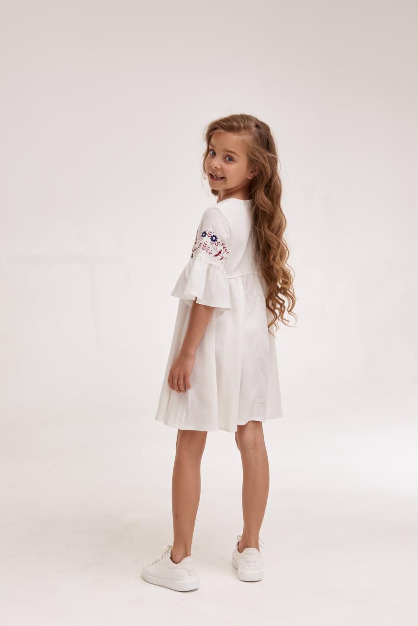 Girls' Ukrainian Embroidered Dress "Zaichyky" — Bunny Easter Vyshyvanka