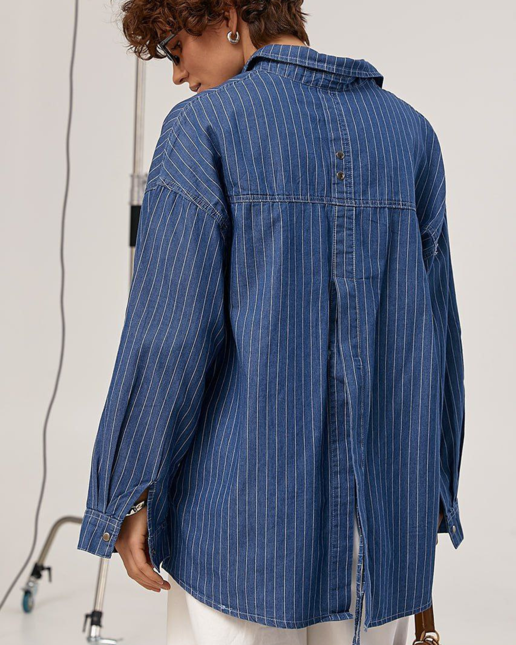 Oversized Striped Cotton Shirt