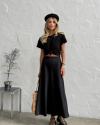 Satin Midi Skirt