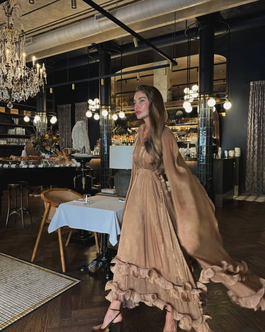 Satin Maxi Dress – Lightweight Elegant Evening Dress