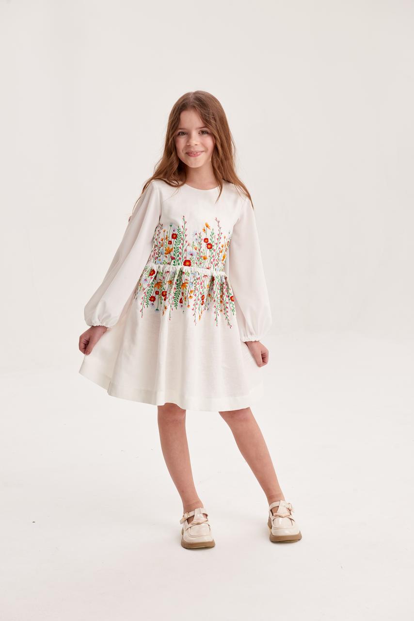 Girls' Ukrainian Embroidered Dress "Mavka" — Forest Fairy Vyshyvanka