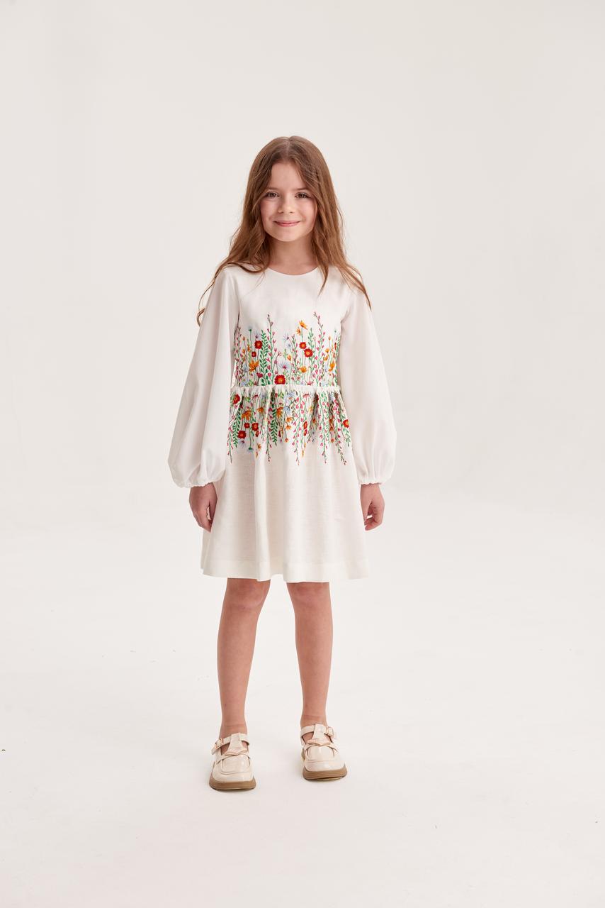 Girls' Ukrainian Embroidered Dress "Mavka" — Forest Fairy Vyshyvanka