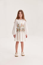 Girls' Ukrainian Embroidered Dress "Mavka" — Forest Fairy Vyshyvanka