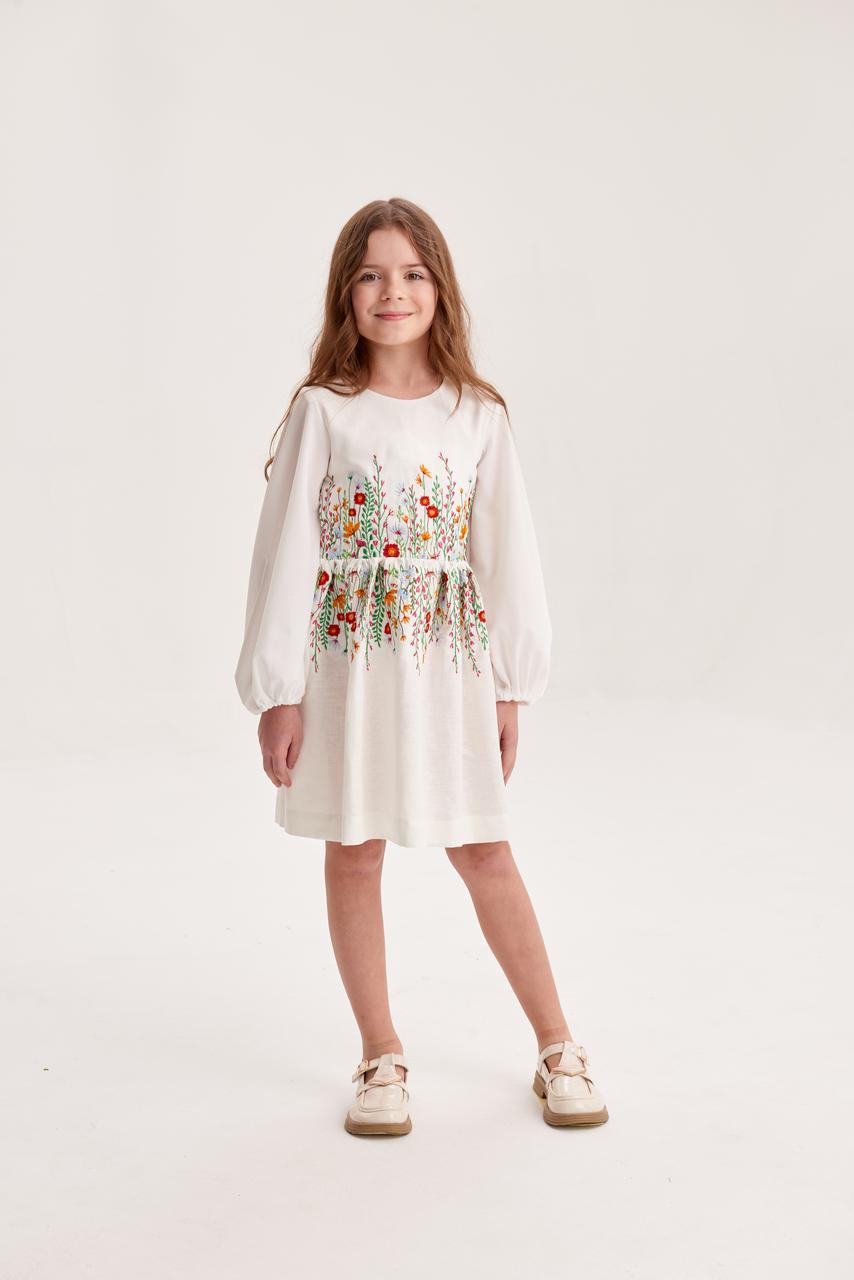 Girls' Ukrainian Embroidered Dress "Mavka" — Forest Fairy Vyshyvanka