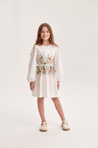 Girls' Ukrainian Embroidered Dress "Mavka" — Forest Fairy Vyshyvanka