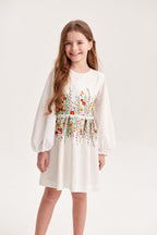 Girls' Ukrainian Embroidered Dress "Mavka" — Forest Fairy Vyshyvanka