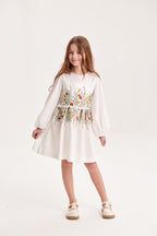 Girls' Ukrainian Embroidered Dress "Mavka" — Forest Fairy Vyshyvanka