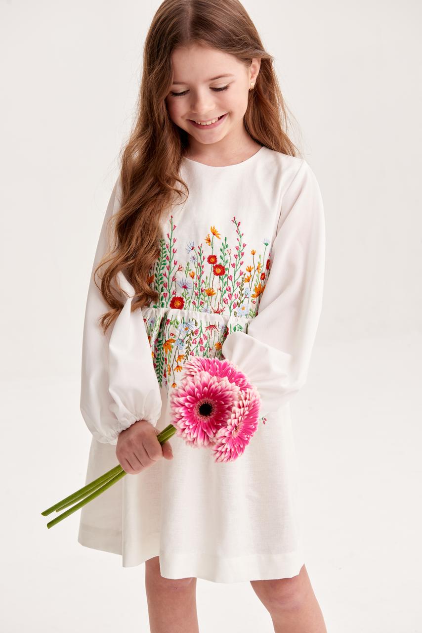Girls' Ukrainian Embroidered Dress "Mavka" — Forest Fairy Vyshyvanka