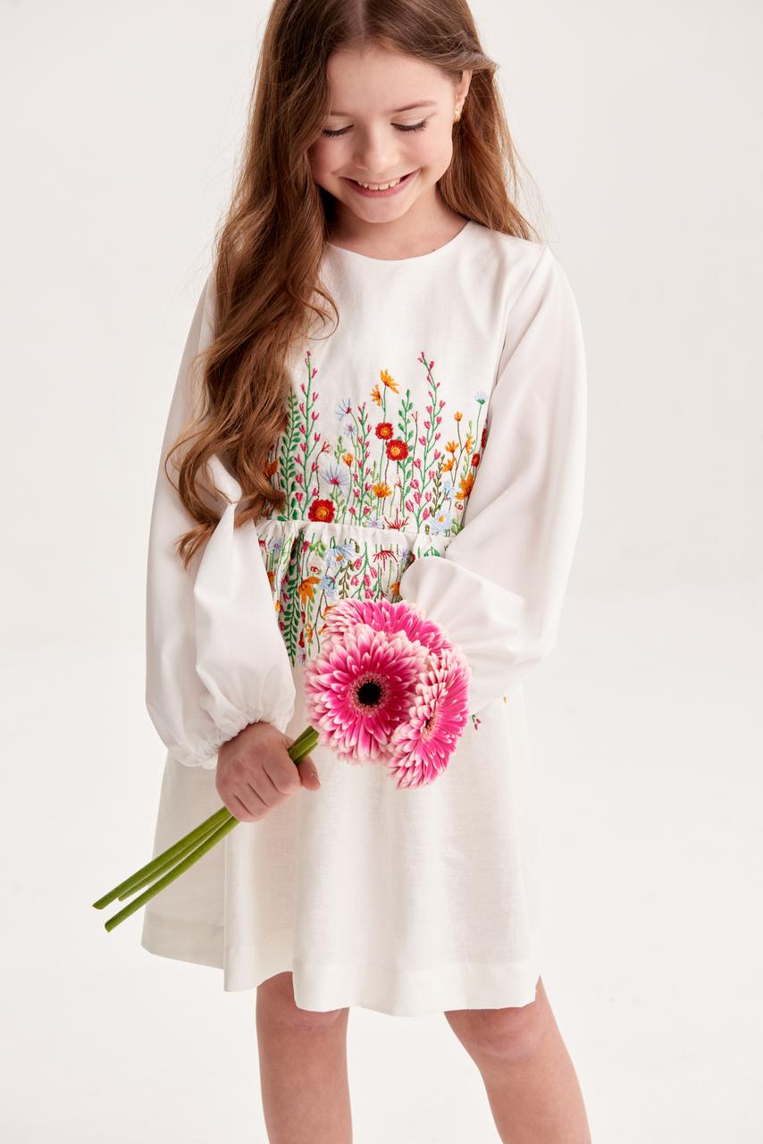 Girls' Ukrainian Embroidered Dress "Mavka" — Forest Fairy Vyshyvanka