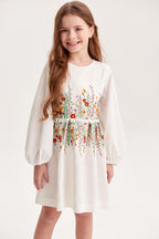 Girls' Ukrainian Embroidered Dress "Mavka" — Forest Fairy Vyshyvanka