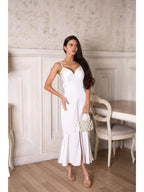 Women's Elegant Midi Dress Irena — Double Silk