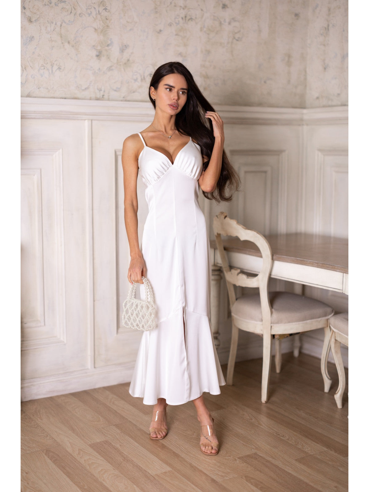 Women's Elegant Midi Dress Irena — Double Silk